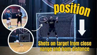 How to position yourself on long and close shots in futsal #gk #futsal #goalkeeper