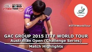 Australia Open 2015 Highlights: SATO Hitomi vs LEE Eunhye (Qualification Group)