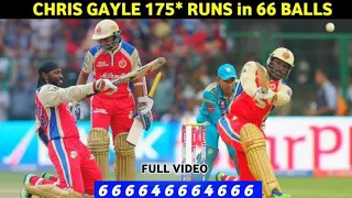 Chris Gayle 175* Runs In Just 66 balls Highlights || Fastest Century In Ipl History || Rcb vs Pwi