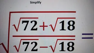 Nice Radical Expression | Nice Square Root Algebra Math Simplification Problem | Can You Solve this|