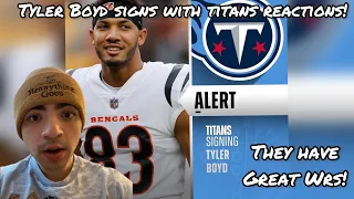 GREAT TRIO OF WRS! Tyler Boyd agrees to deal with Titans | REACTION