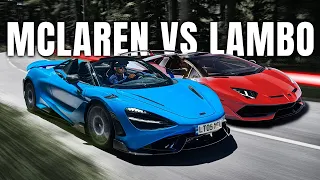 McLaren 765LT vs Lamborghini Aventador SVJ: The latest hypercars in action!