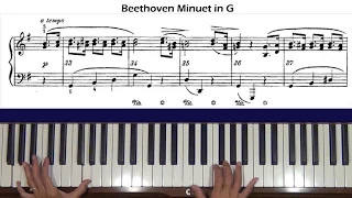 Beethoven WoO No.2 Minuet in G Piano Tutorial