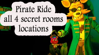 Pirate Ride all 4 secret rooms locations - Curse of Dreadbear - fnaf Vr