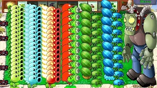 Plants vs Zombies Minigame Zombotany 2 - 99 Gatling Pea vs Winter Melon vs 999 Zombies