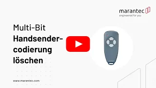 Handsendercodierung löschen mit Multi-Bit | Marantec