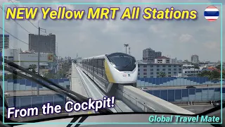 Bangkok MRT Yellow Line Monorail Cockpit View All 23 Stations