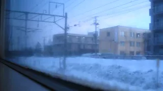 【側面展望】急行はまなす 札幌駅到着前車内放送