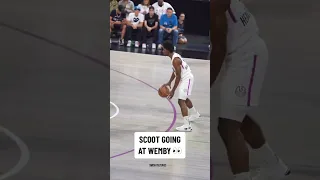 Scoot vs. Wemby 🔥 (via @SwishCultures) #nba #scoothenderson #victorwembanyama