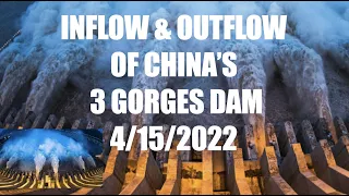 INFLOW & OUTFLOW OF CHINA’S 3 GORGES DAM  (SLUICE GATES PROBLEMS) 4/15/2022