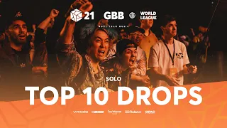 TOP 10 DROPS 😱 Solo | GRAND BEATBOX BATTLE 2021: WORLD LEAGUE