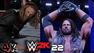 WWE 2K22 | AJ Styles vs Edge | 4k Gameplay.