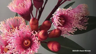 Gum paste eucalyptus flower tutorials