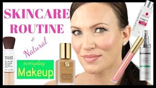 MORNING SKINCARE ROUTINE & NATURAL EVERYDAY MAKEUP TUTORIAL for MATURE SKIN, WRINKLES, MELASMA.