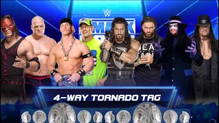 WWE 2K22 Roman Reigns Vs John Cena Vs Undertaker Vs Kane Gameplay