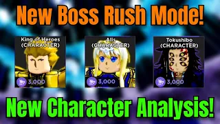 New Boss Rush Mode Explained & New Character Analysis! Anime Dimensions UPDATE 9 ( Roblox )
