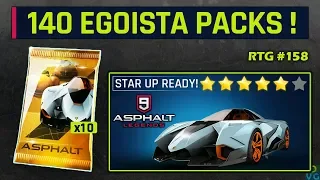 Asphalt 9 | Opening 140 Lamborghini Egoista Packs | RTG #158