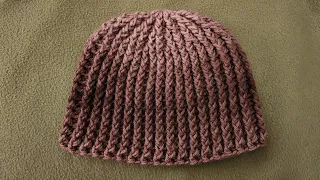 Quick & Easy Ribbed Hat - Crochet Tutorial!