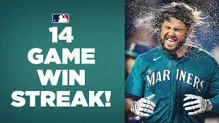 14-GAME WIN STREAK FOR MARINERS!! M's go into break red hot!!