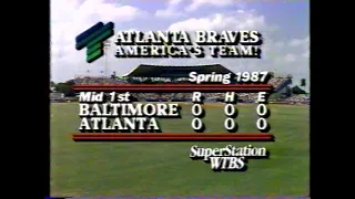 Orioles vs Braves (3-16-1987, Spring Training)