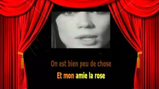 Karaoké Françoise Hardy  -  Mon amie la rose