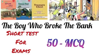 the boy who broke the bank mcq questions | treasure chest class 9 | multiple choice question answers