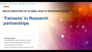 Fairness in Global Research Partnerships, Dr  Daniel Atwine