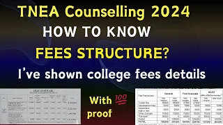 Engineering College Fees structure | TNEA 2024 | SSN | SVCE | Fees | Colleges with Lowest fees