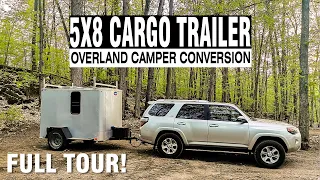 I Converted a Cargo Trailer into a Mini Luxury Overland Camper | Full Tour