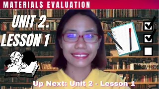 Unit 2. Lesson 1 - Definition and Principles in Materials Evaluation