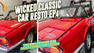 Wicked Classic Car Resto Ep4: 1975 Triumph Spitfire 1500 Paint correction and ceramic coating