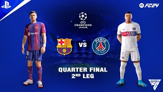 FC 24 - FC Barcelona vs PSG - Quarter Final - 2nd Leg - UEFA Champions League | PS5™ | 4K