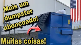 MAIS UM DUMPSTER ABENÇOADO DOS ESTADOS UNIDOS!🇺🇸🇺🇸🇺🇸 Muitas coisas! Dumpster-basura