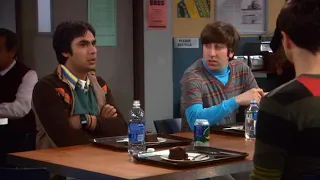 The Big Bang Theory |Cafeteria scene- Leonard's mum evaluates Haward and Raj