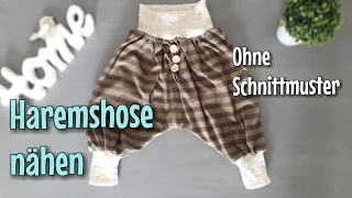 Haremshose nähen - Für Anfänger - OHNE Schnittmuster - Nähtinchen