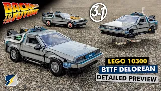 LEGO 10300 BTTF DeLorean time machine reveal & preview