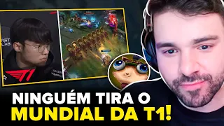 FAKER é o MELHOR JOGADOR DA HISTÓRIA? MINERVA REAGE ao BRONZIOCRE T1 x JDG - WORLDS 2023