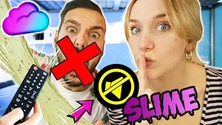 LAUTLOS SCHLEIM CHALLENGE! Kathi nervt Kaan & Nina mit Fernbedienung! Mute Slime Challenge *LUSTIG*