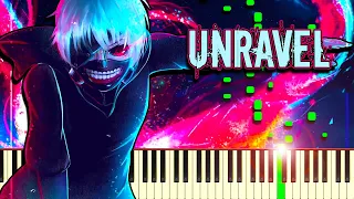 TK - UNRAVEL (Tokyo Ghoul OP) - Piano Tutorial