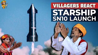 Villagers React To Spacex Starship SN10 ! Tribal People React To Spacex Starship SN10