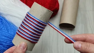 😳A GREAT IDEA YOU HAVEN'T SEEN BEFORE, WITH TOILET PAPER ROLLER AND THREAD.