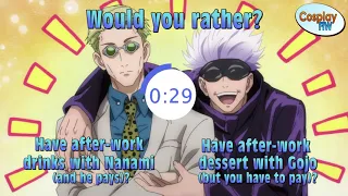 JUJUTSU KAISEN Would You Rather? (Edition #1) | Cosplay-FTW