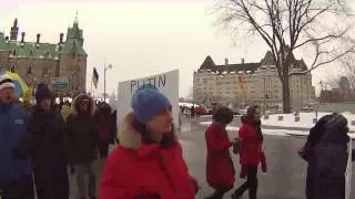Euromaidan Ottawa demonstration at USA Embassy and UK High Commission in Ottawa.
