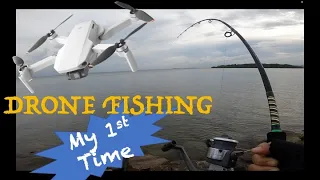 Brunei Drone Fishing - 1st time Drone Fishing Bui.. #drone, #fishing, #mavic mini se,