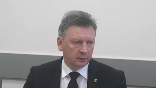 Plungės rajono savivaldybės vadovų spaudos konferencija. 2018 01 15