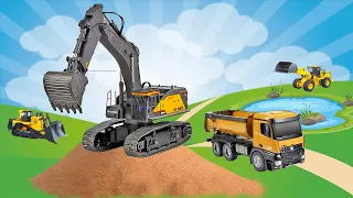 [30분] 덤프트럭 중장비 포크레인 트렉터 장난감 모래놀이 Dump Truck Car Toy Play with Excavator