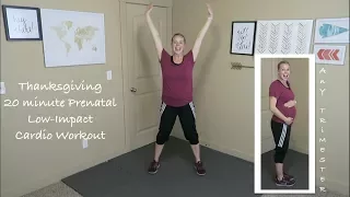 Thanksgiving 20 Minute Low-Impact Cardio Prenatal Workout (28 weeks)