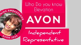 Avon Training: Elevate  Your Who Do You Know List