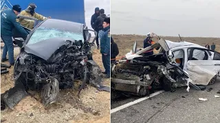 20.03.2024г - «Дорога на тот свет ». Двое жителей Чечни погибли в тройном ДТП с фурой в Дагестане.