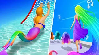 Mermaid Tail VS Hair Challenge | Max Level Pro Gaming Android iOS Gameplay Update LFDU7H86